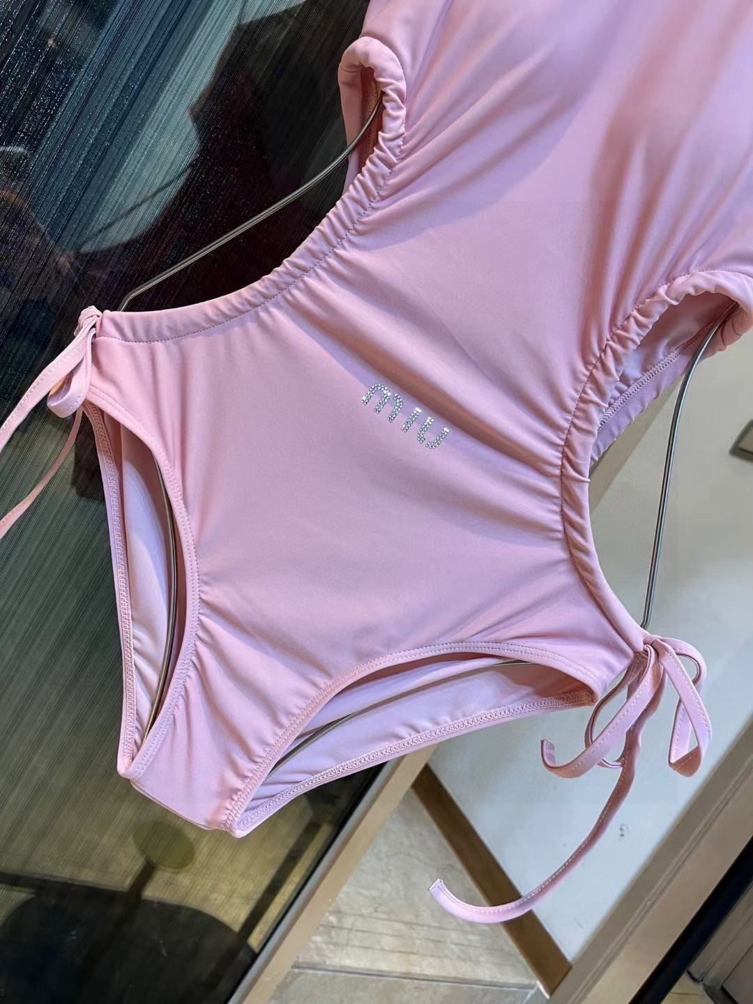 SIDE TIE CUT-OUT ONE-PIECE SWIMSUIT