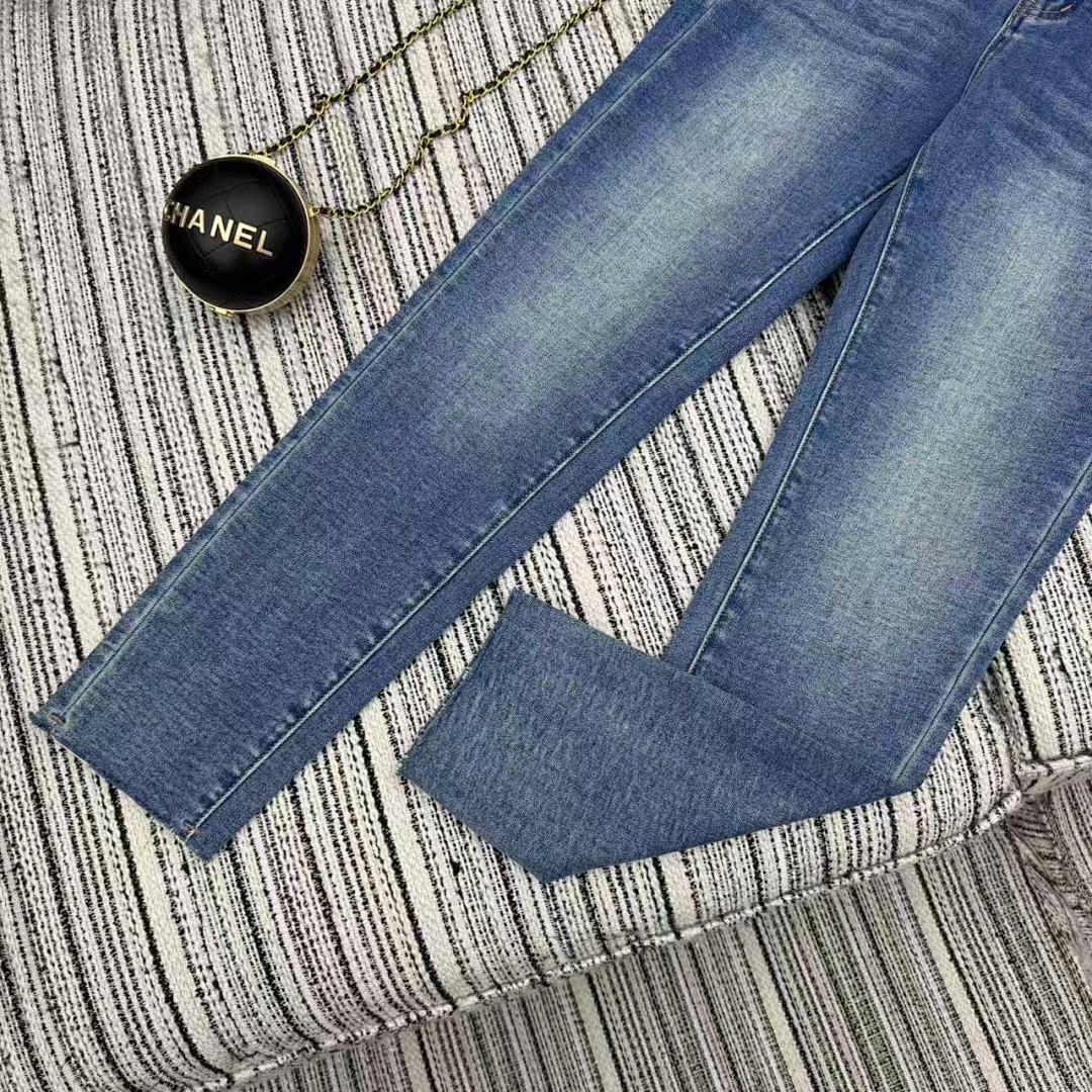 HIGH-WAIST BRAID DETAIL SKINNY JEANS