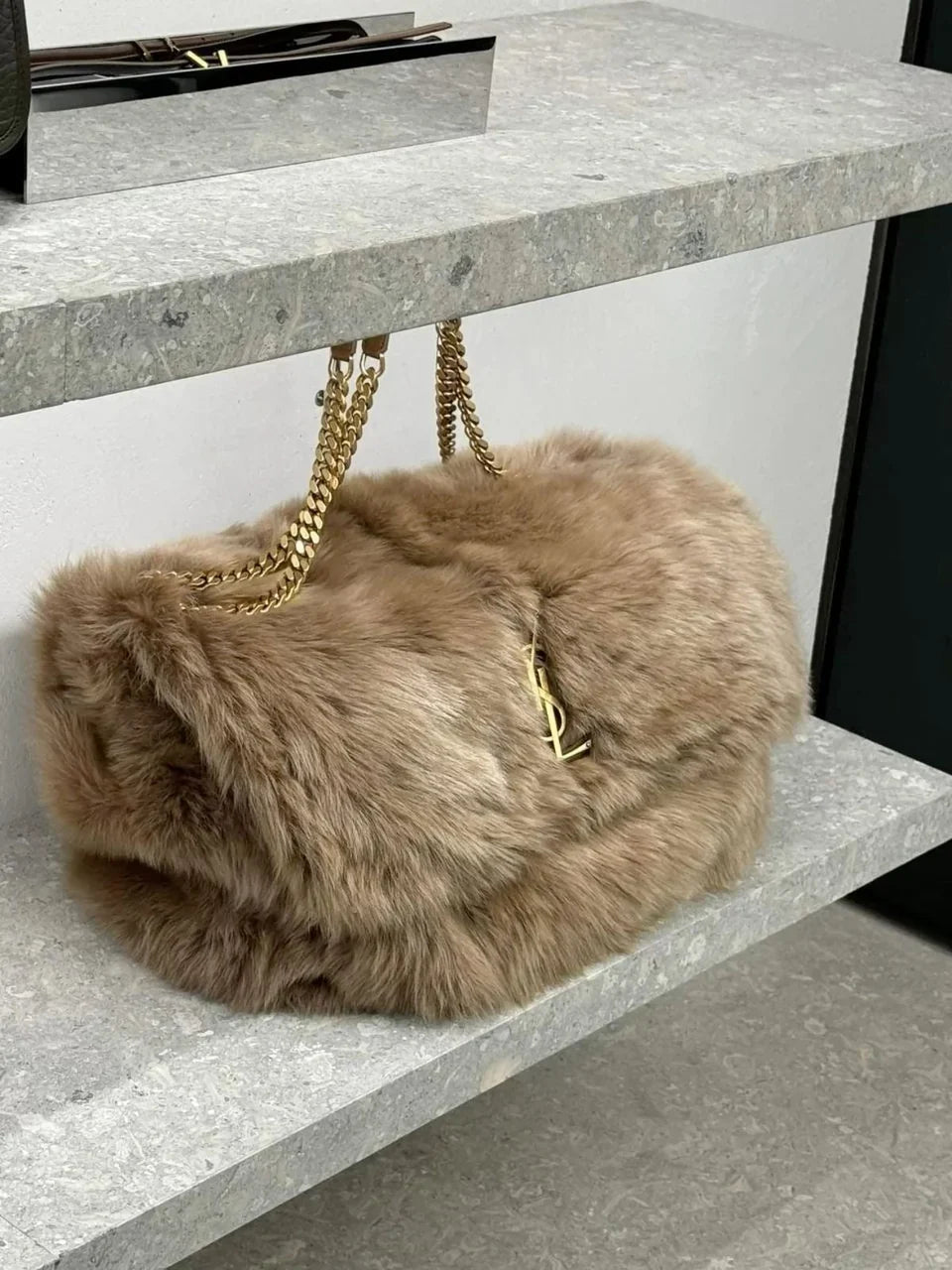 FUR SHOULDER BAG
