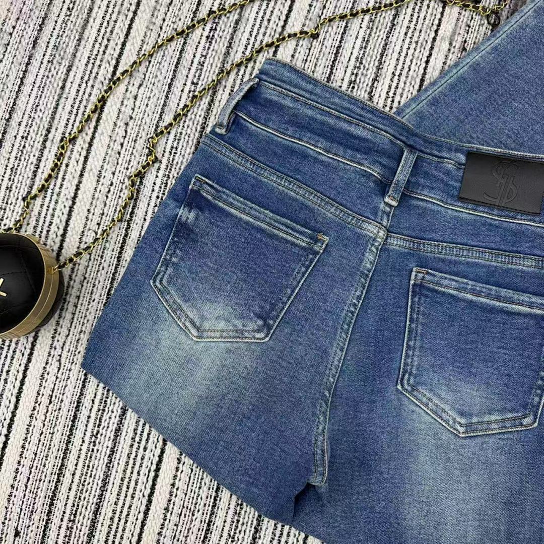 HIGH-WAIST BRAID DETAIL SKINNY JEANS