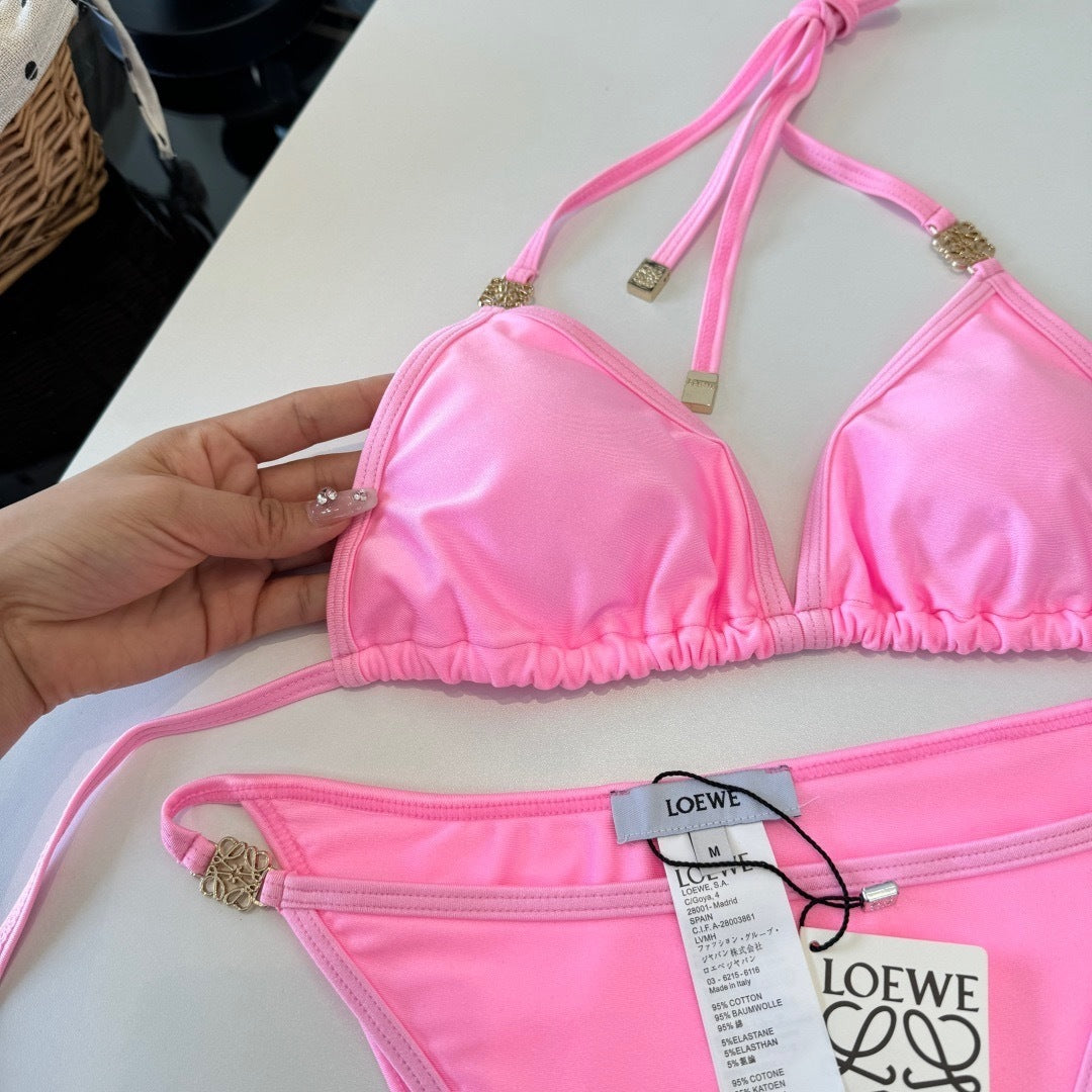 HOT PINK TRIANGLE BIKINI SET