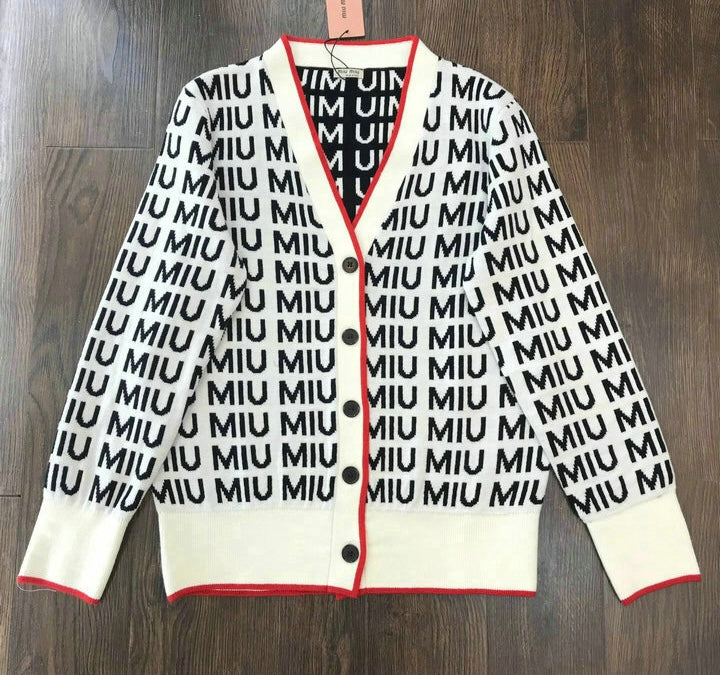 LOGO PRINT KNIT CARDIGAN