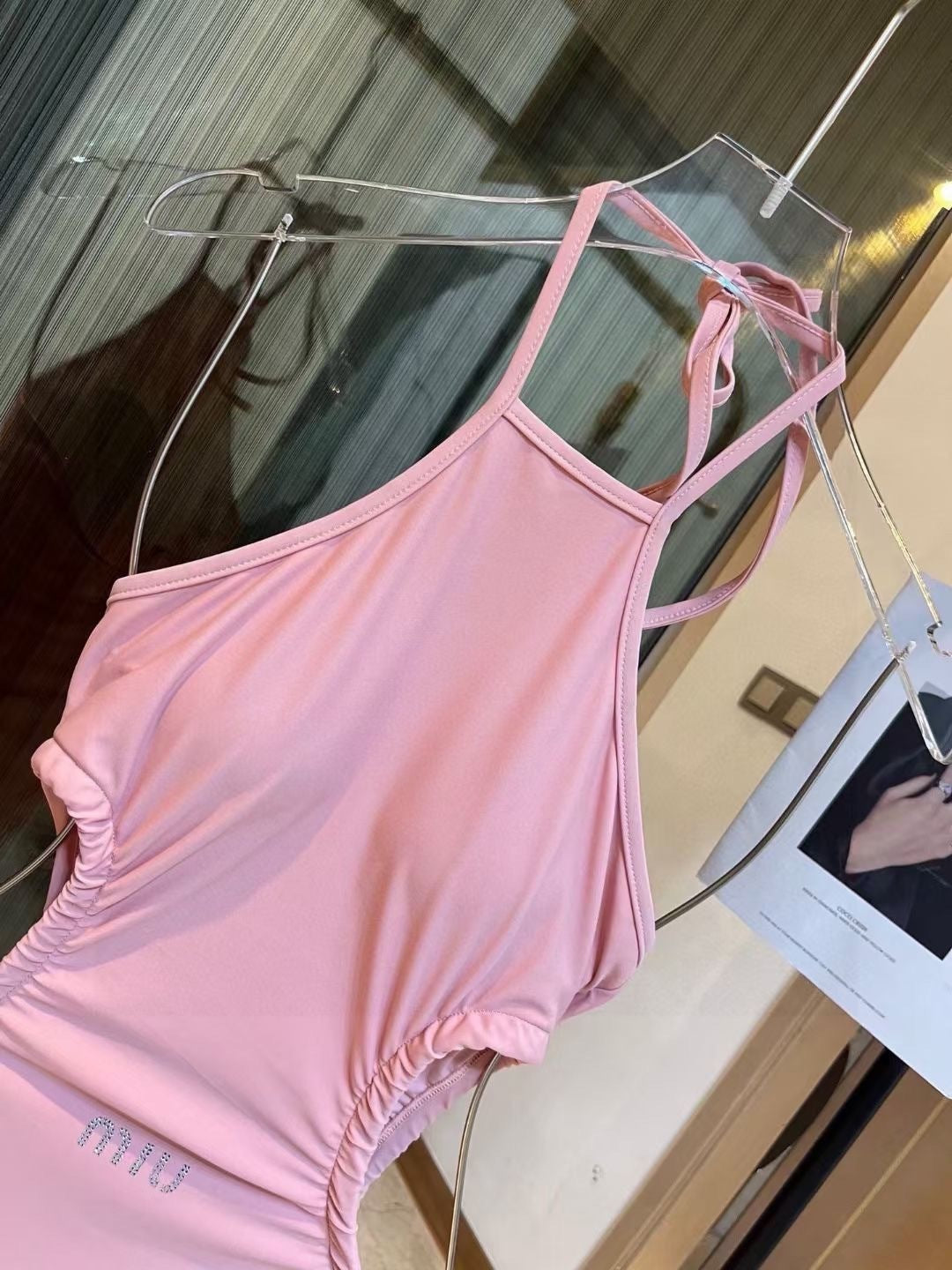 SIDE TIE CUT-OUT ONE-PIECE SWIMSUIT