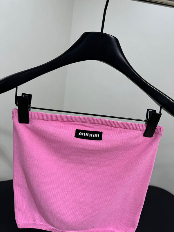 RIBBED KNIT TUBE TOP