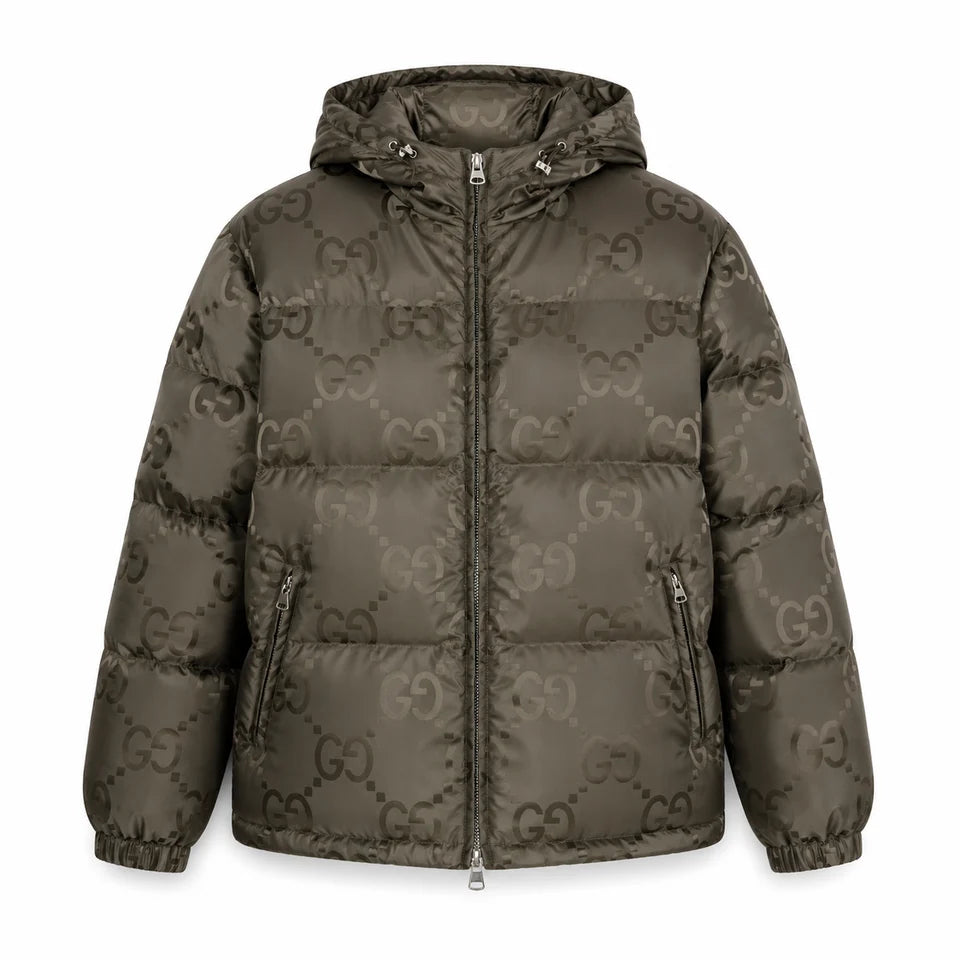 MONOGRAM HOODED PUFFER