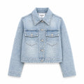 EMBOSSED DENIM JACKET