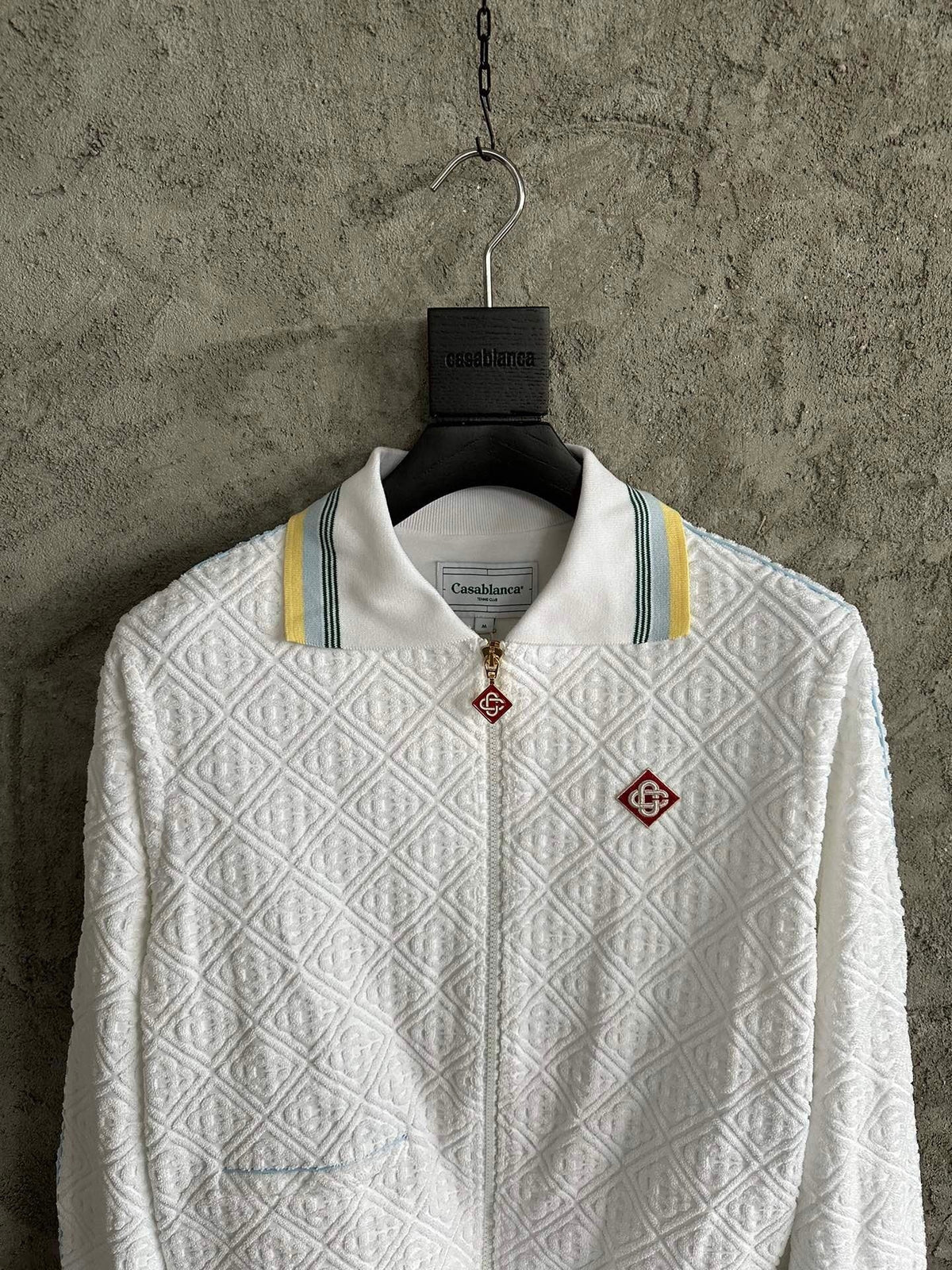 TEXTURED ZIP-UP TRACK JACKET