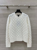 EMBOSSED KNIT SWEATER