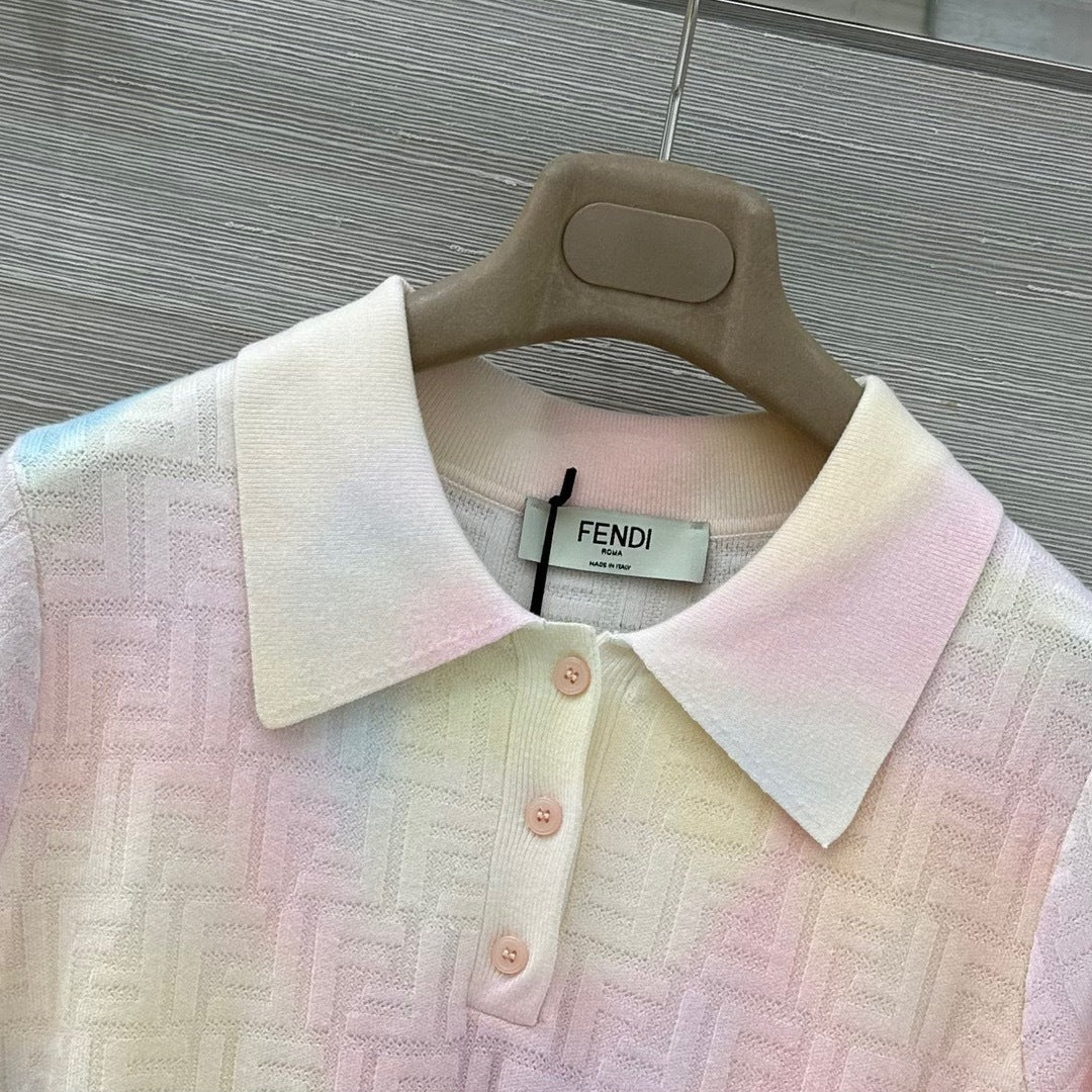 PASTEL KNIT POLO DRESS