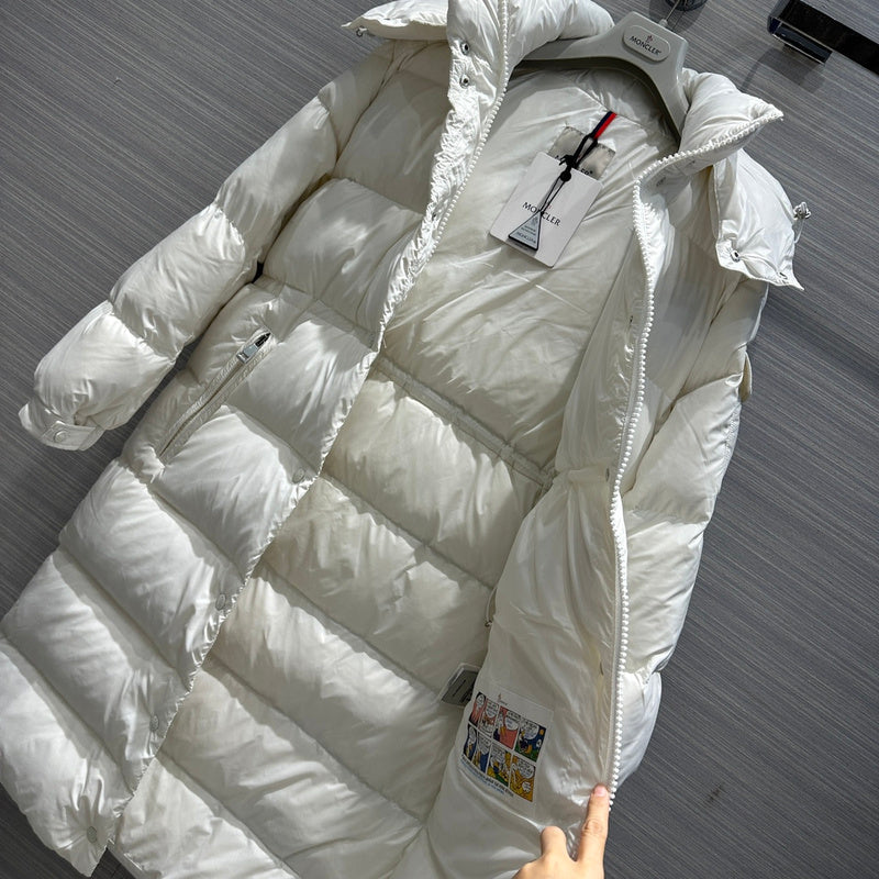 LONG HOODED QUILTED PUFFER COAT
