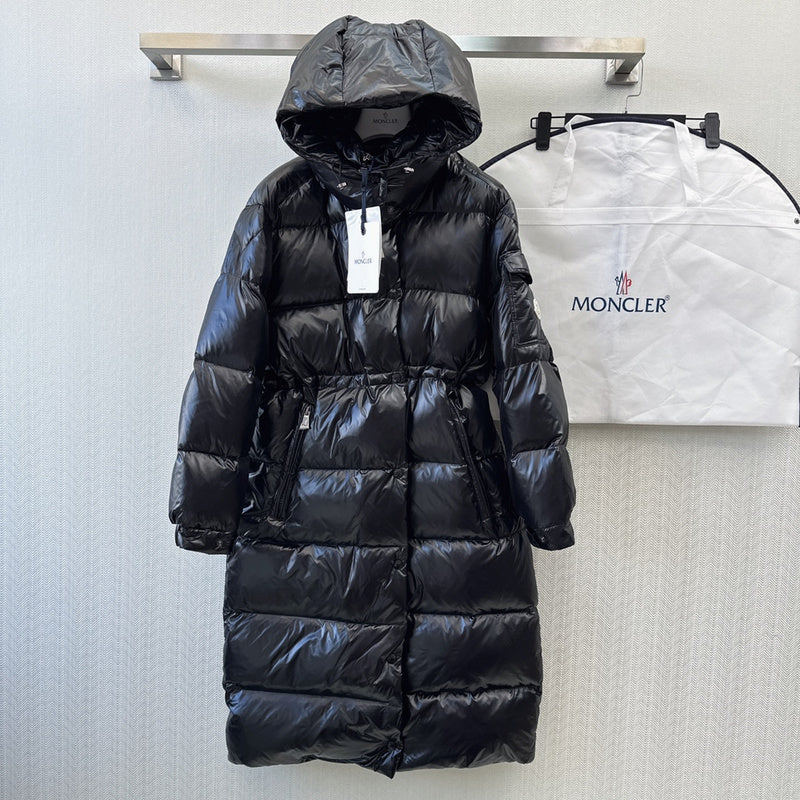 LONG HOODED QUILTED PUFFER COAT