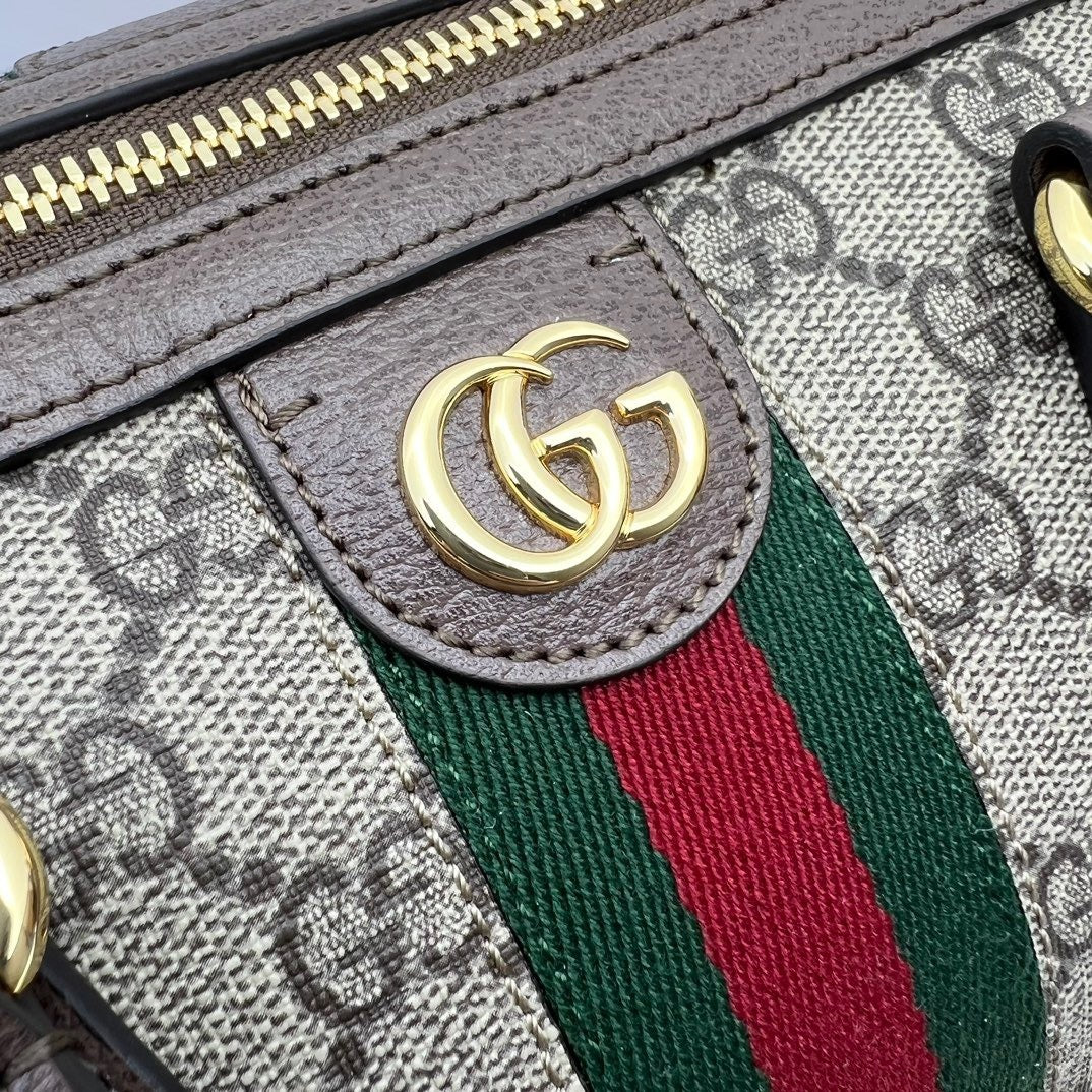 VINTAGE STRIPE CANVAS DUFFLE BAG