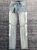 SKELETON APPLIQUÉ DISTRESSED SKINNY JEANS