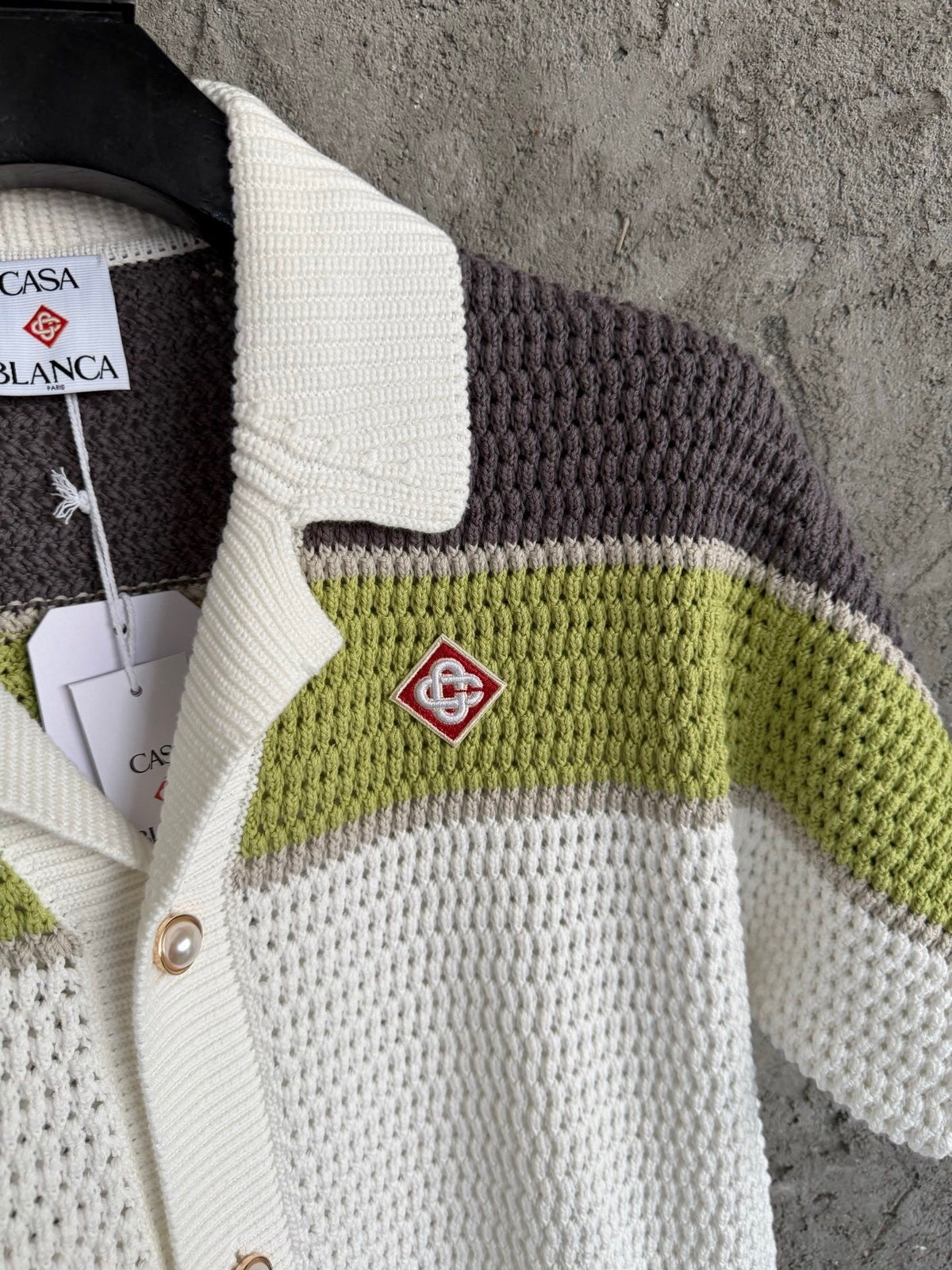 COLOR BLOCK KNIT SHORT SET