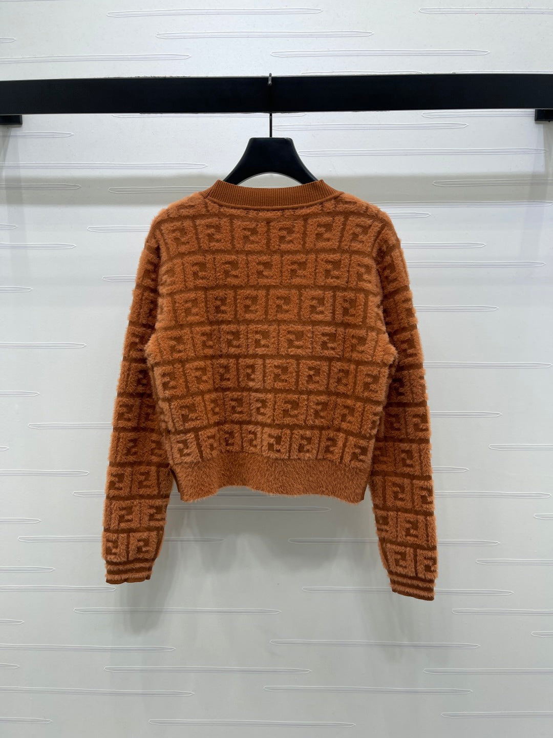FUZZY KNIT V-NECK CARDIGAN