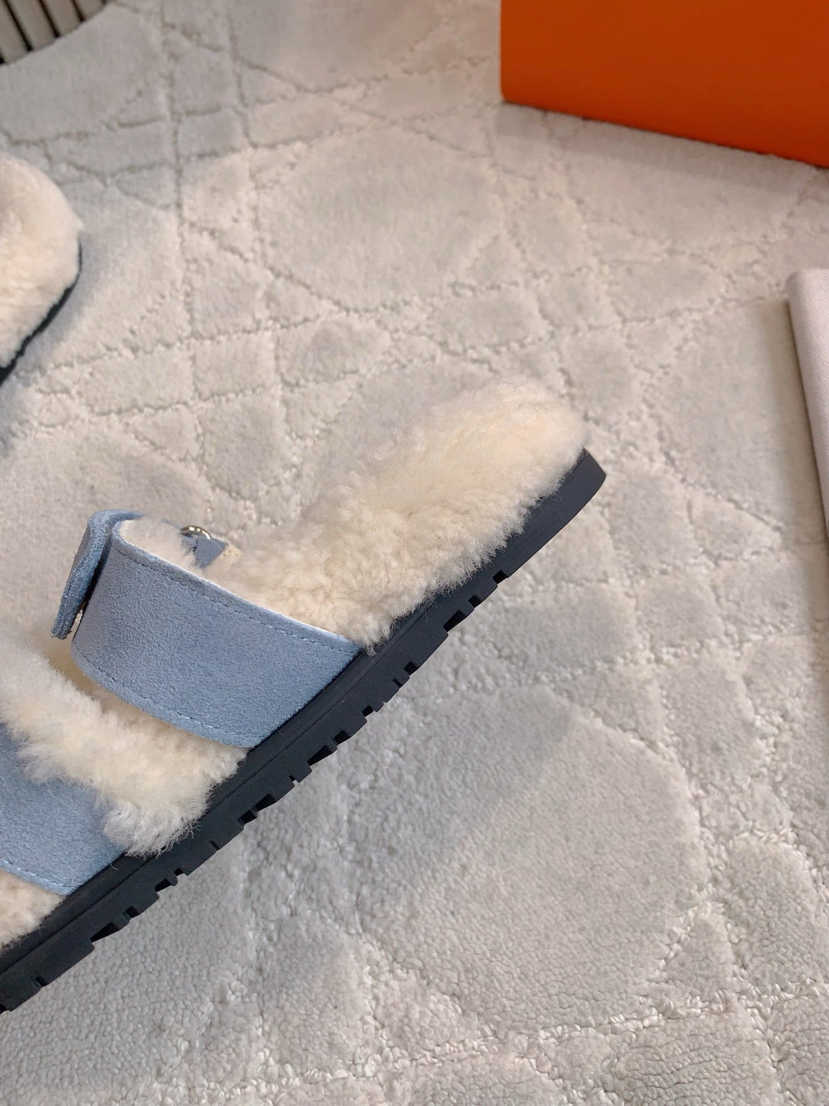 PLUSH LINED COMFORT SANDALS WITH DOUBLE STRAP DESIGN