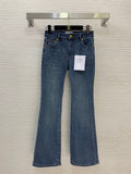 HIGH-WAIST FLARED DENIM JEANS