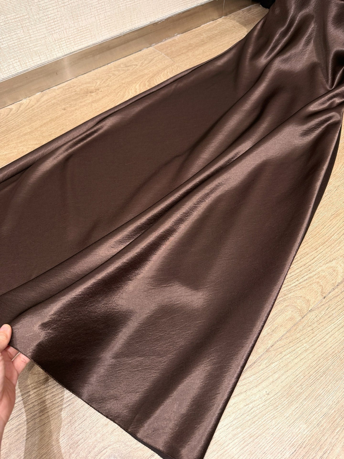 SATIN STRAP MAXI DRESS
