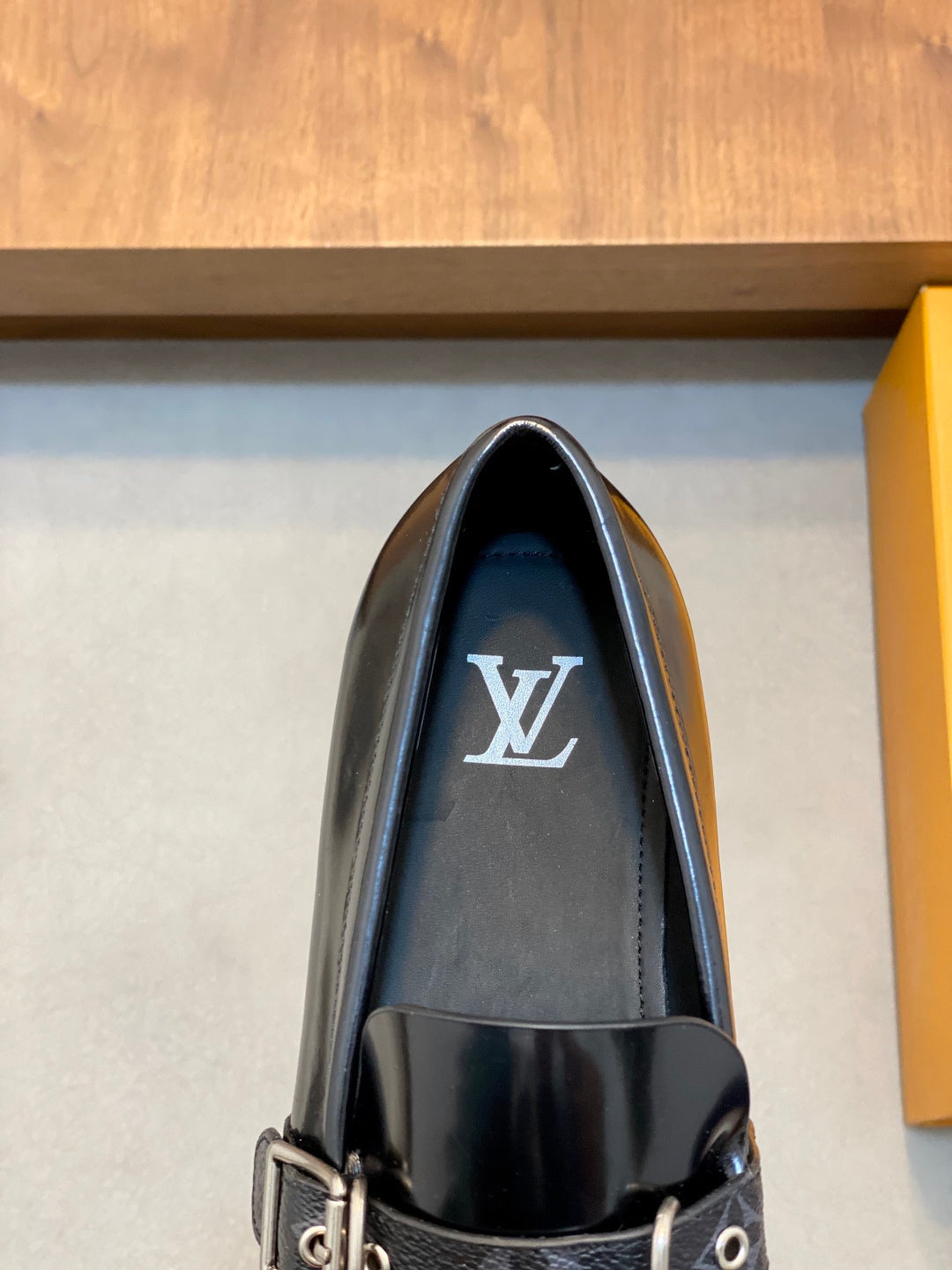BLACK PATENT LOAFERS