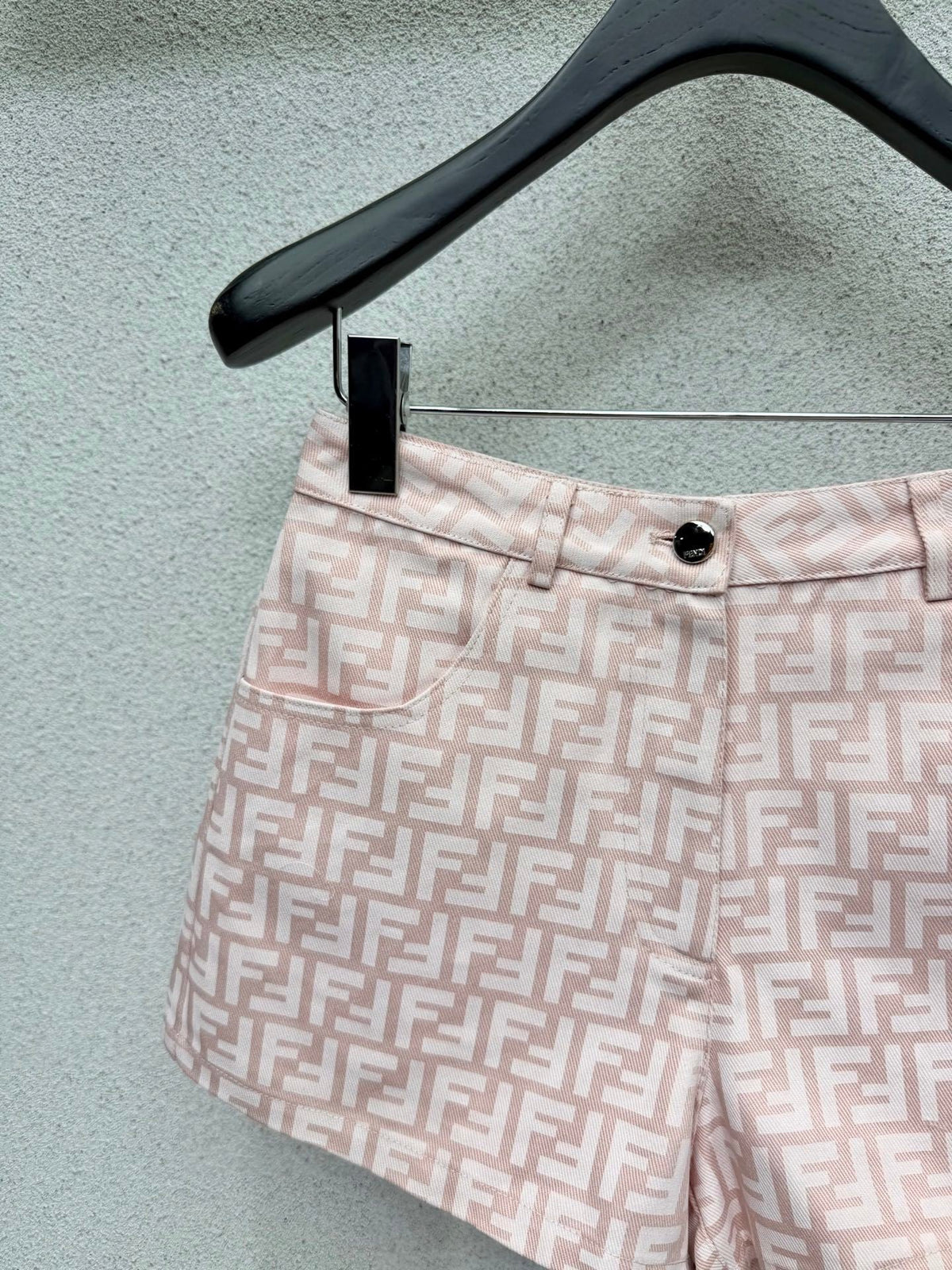 PINK MONOGRAM PRINT SHORTS