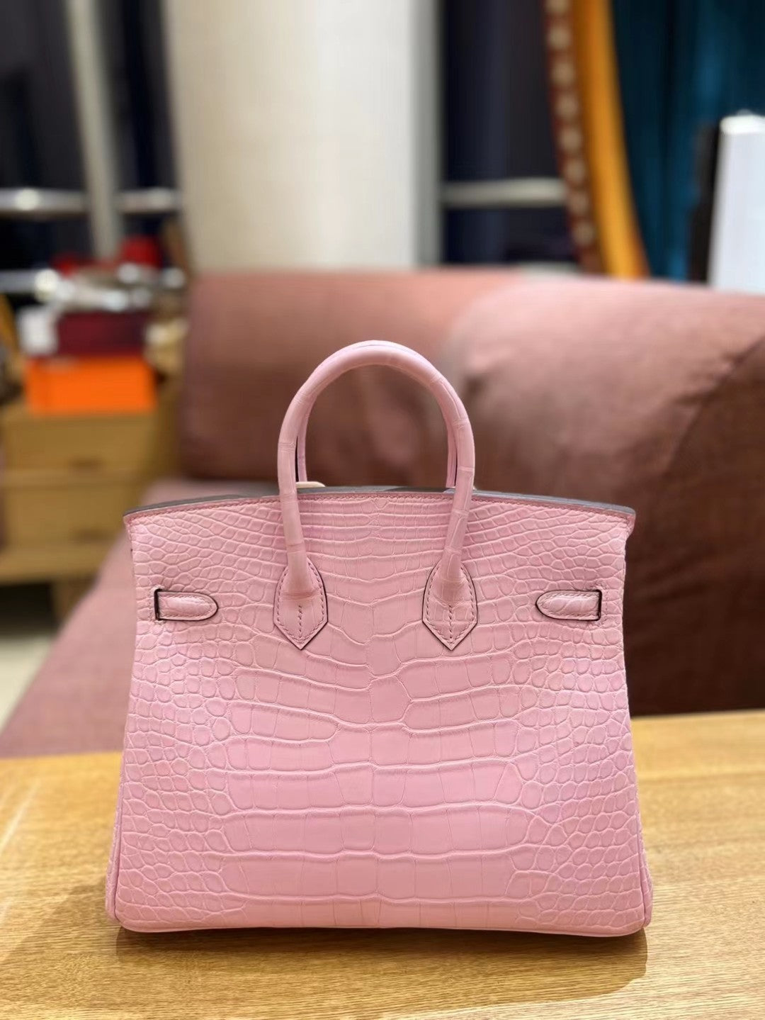 BLUSH CROCODILE BAG