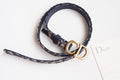 OBLIQUE CANVAS BELT WITH GOLD BUCKLE