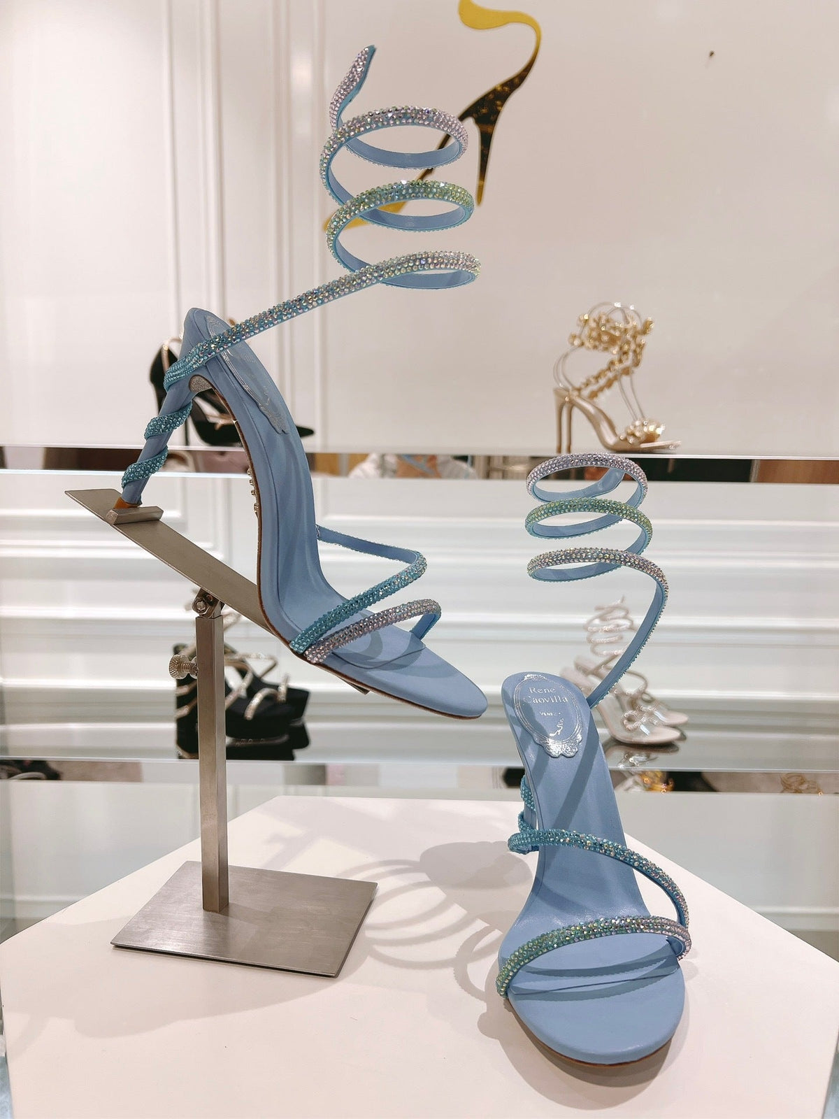 ICE BLUE SPIRAL HEELS