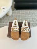 COZY PLATFORM FLEECE STRAP SLIPPERS