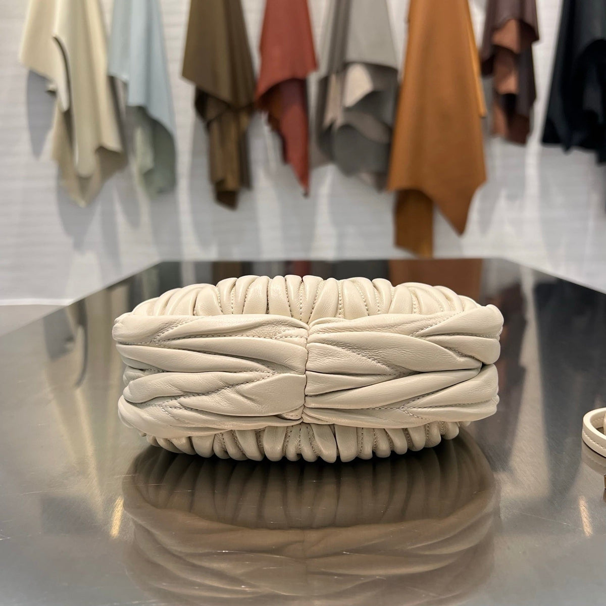 IVORY MATELASSÉ HOBO