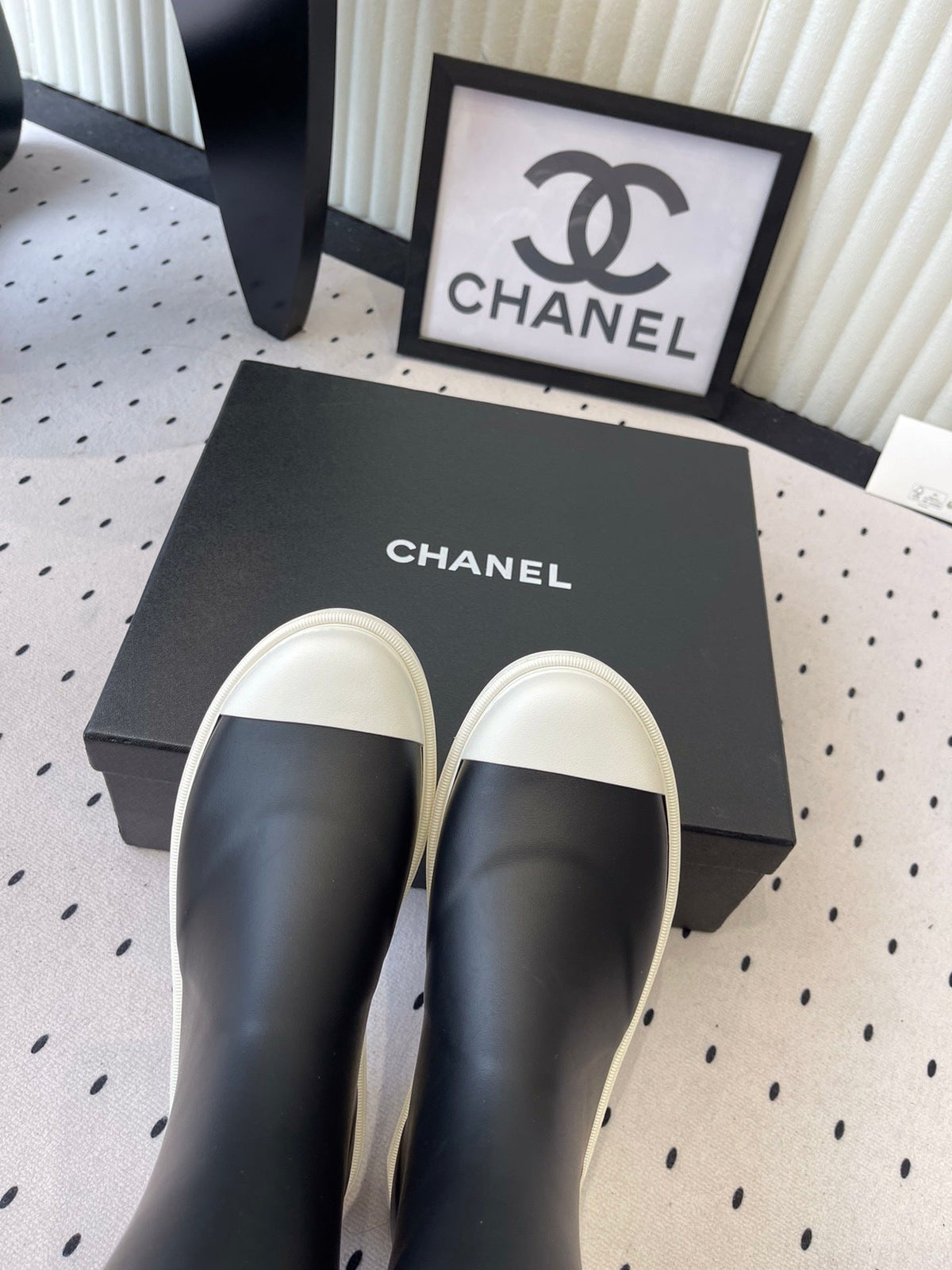 LOGO KNEE-HIGH RUBBER BOOTS