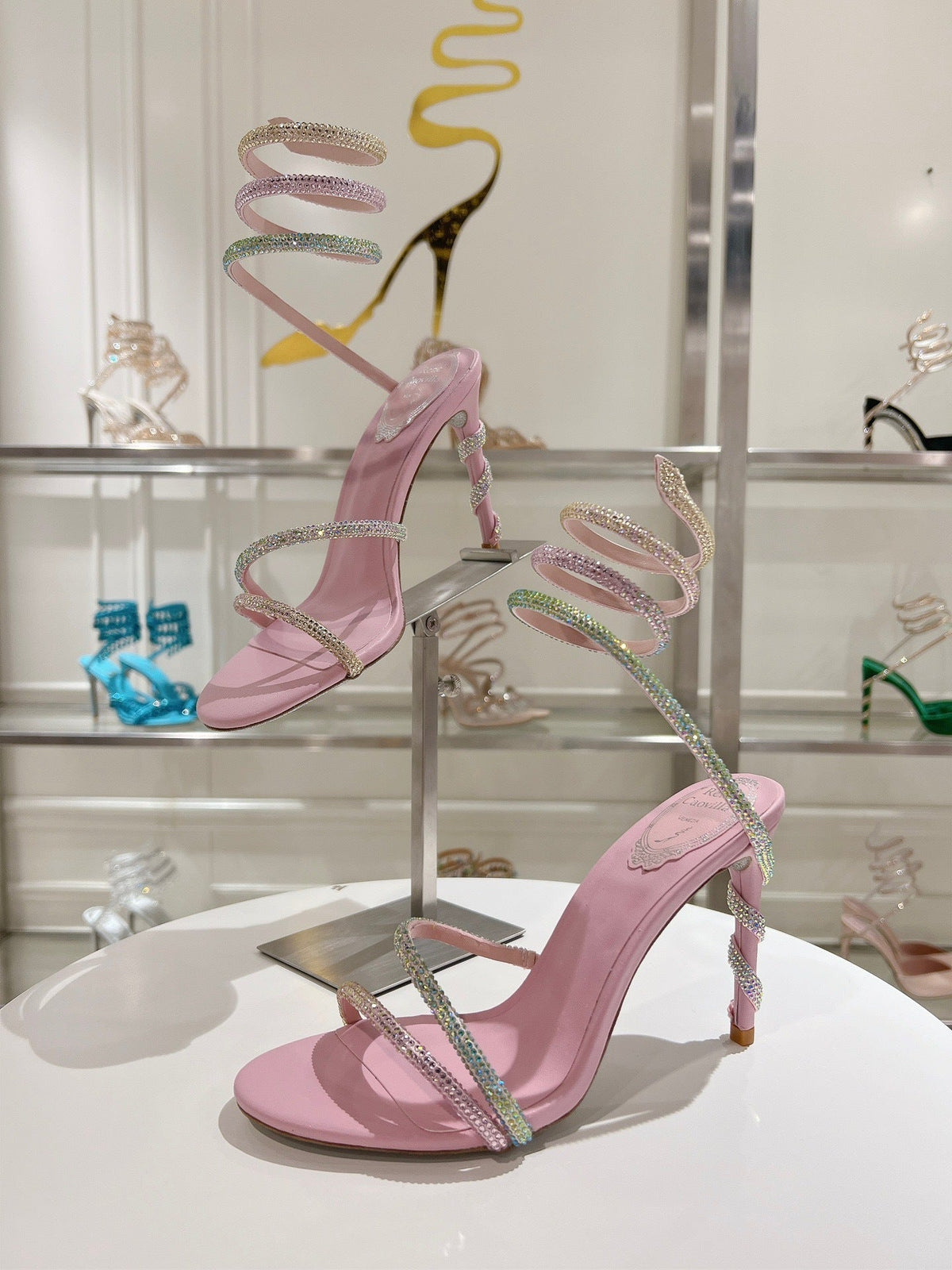 BLUSH SPIRAL HEELS