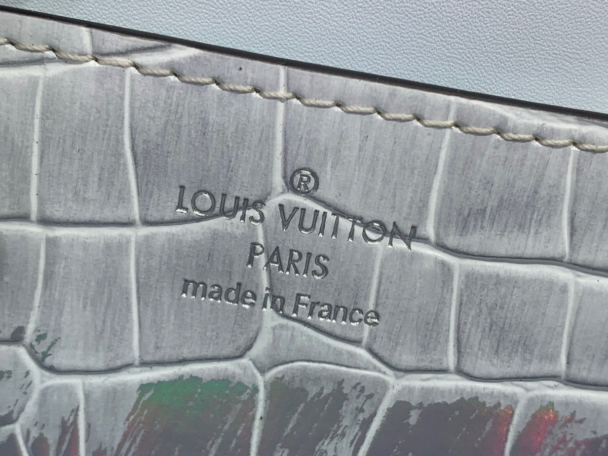 IRIDESCENT EMBOSSED TOP-HANDLE BAG