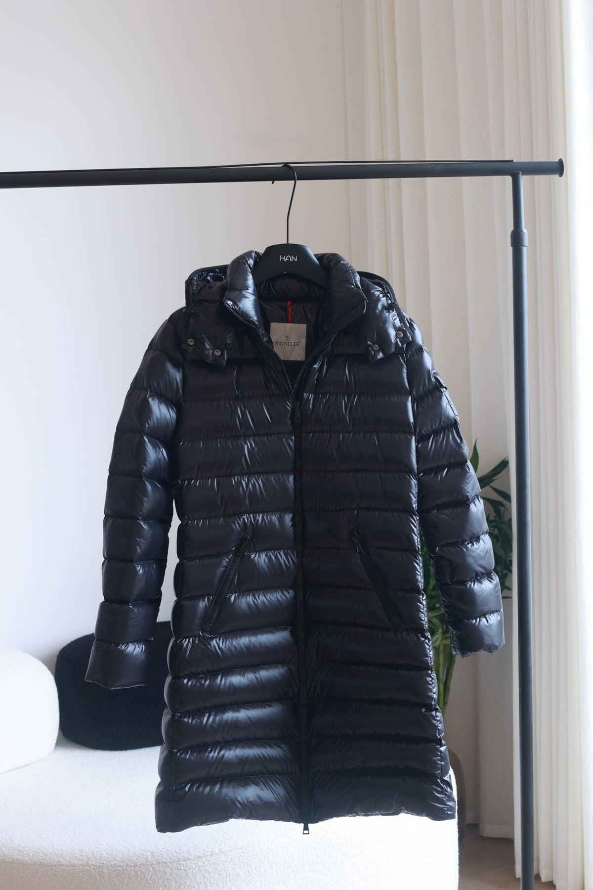 LONG HOODED QUILTED PUFFER COAT