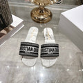 PARIS PRINT LOGO STRAP SLIDE SANDALS