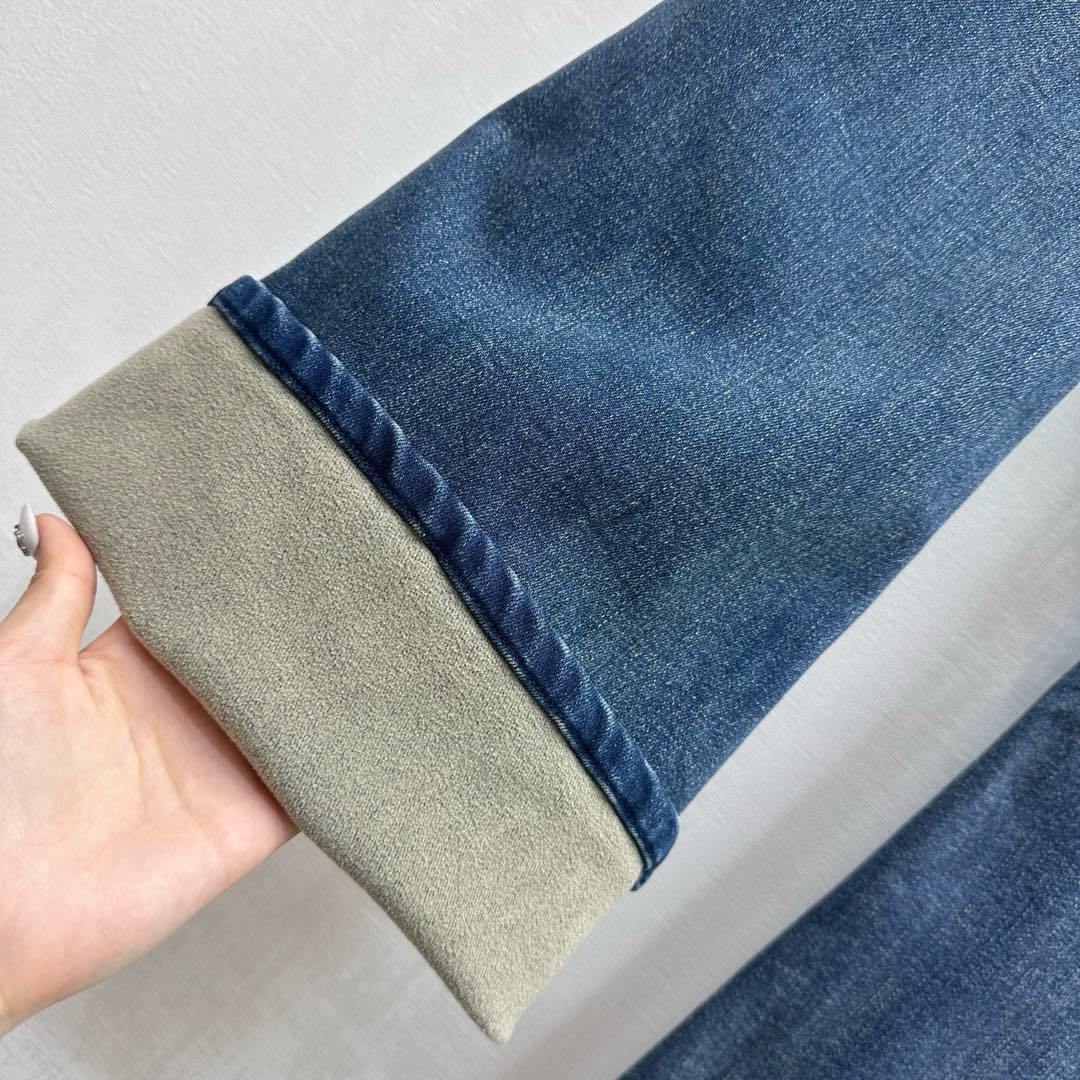 FLARED LEG VINTAGE WASH DENIM JEANS