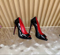 PATENT PEEP-TOE STILETTO PUMPS – CLASSIC BLACK EDITION