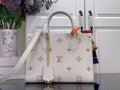 MONOGRAM DETAIL TOP HANDLE BAG