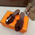 BURGUNDY SUEDE HEELED SLIDE SANDALS