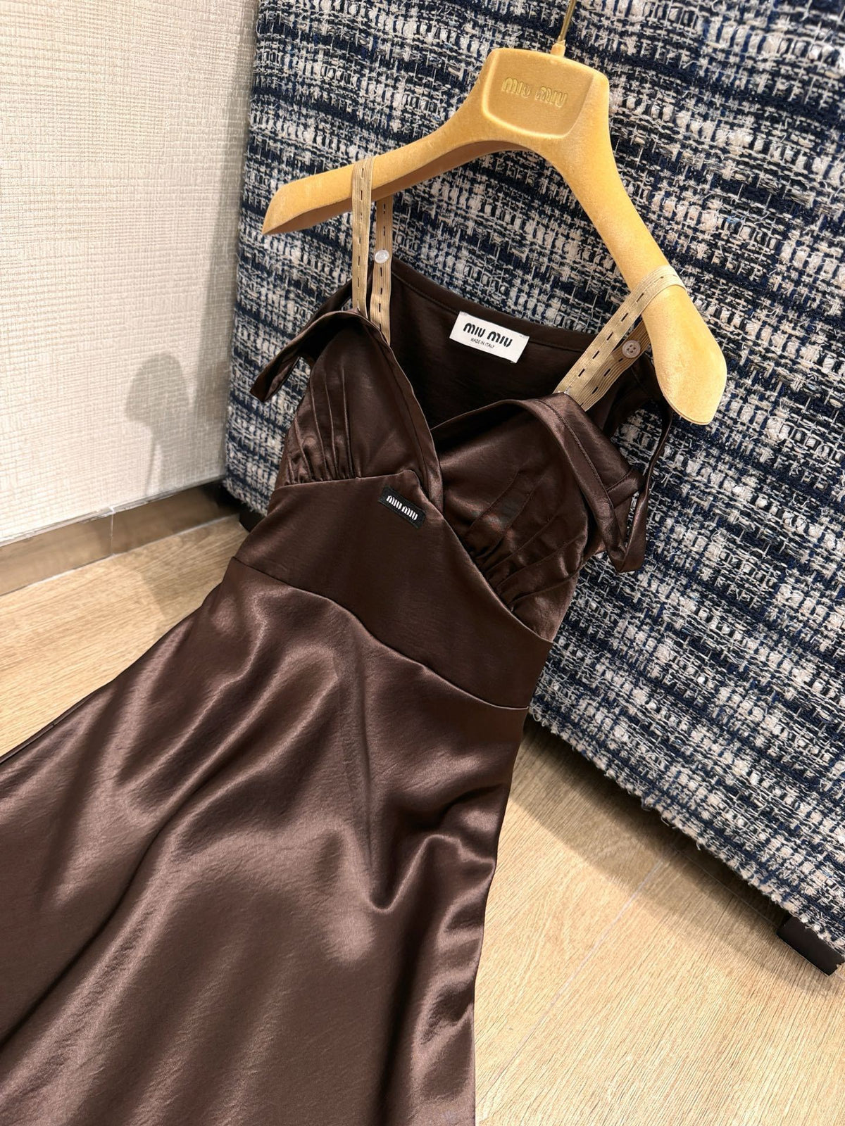 SATIN STRAP MAXI DRESS