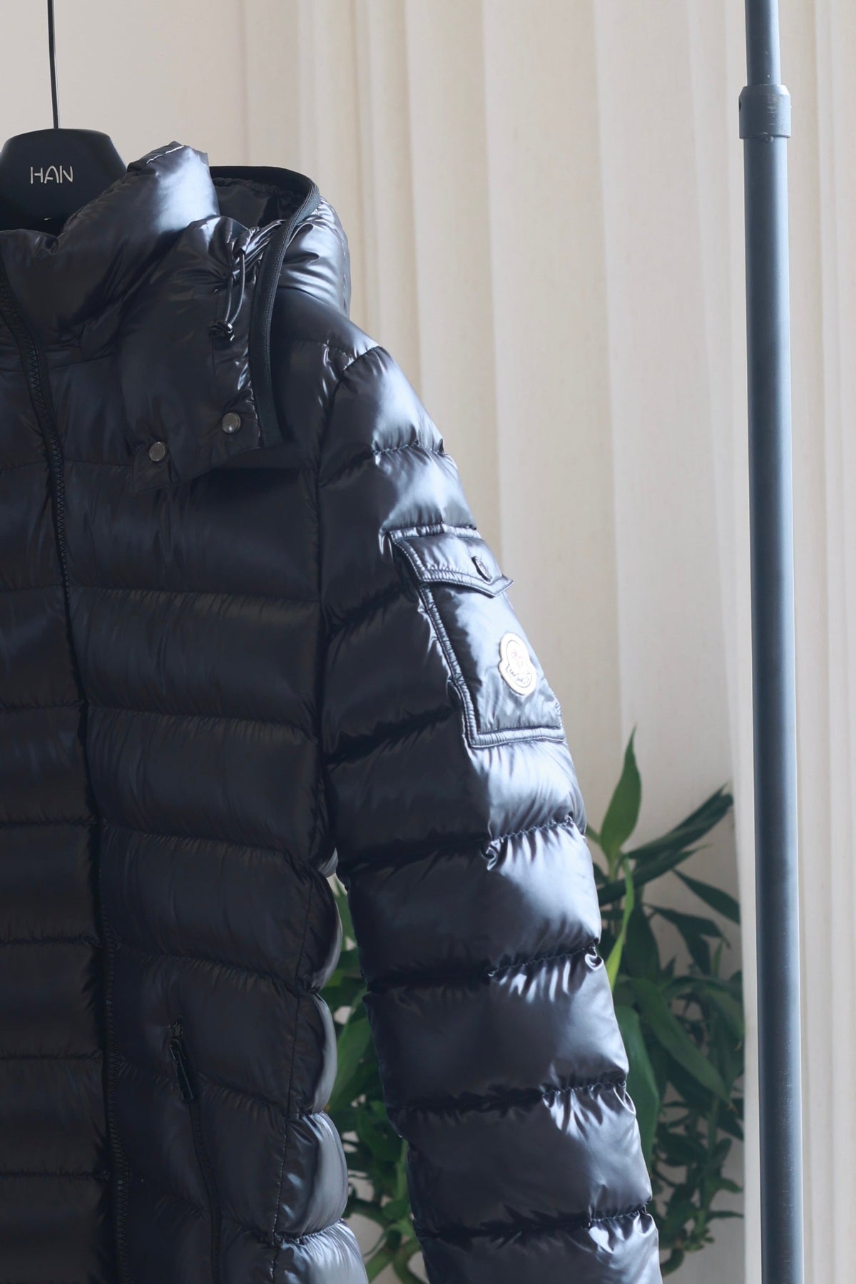 LONG HOODED QUILTED PUFFER COAT