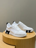 LUXURY WHITE LEATHER & SUEDE DESIGNER SNEAKERS