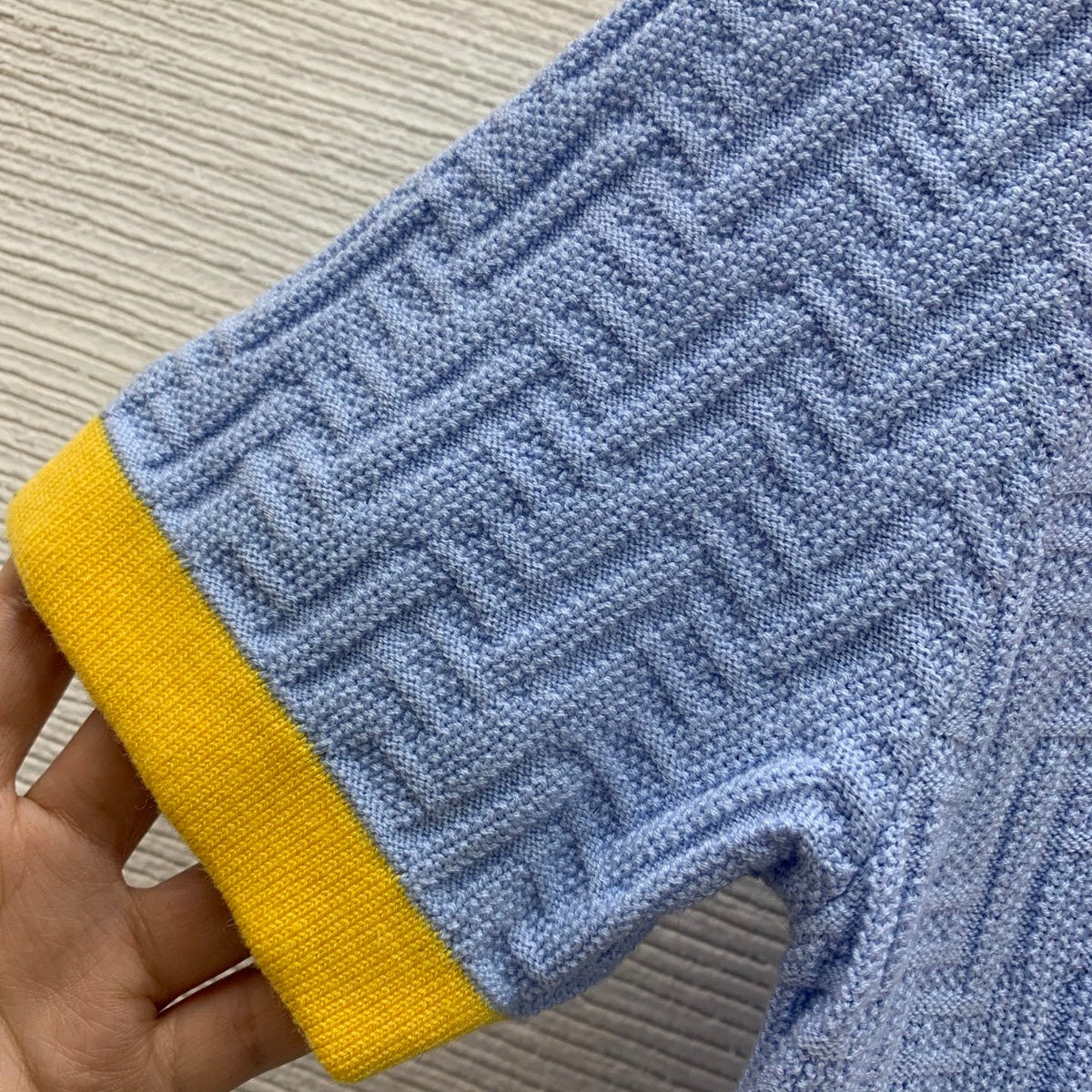 COLOR-BLOCK KNIT POLO DRESS