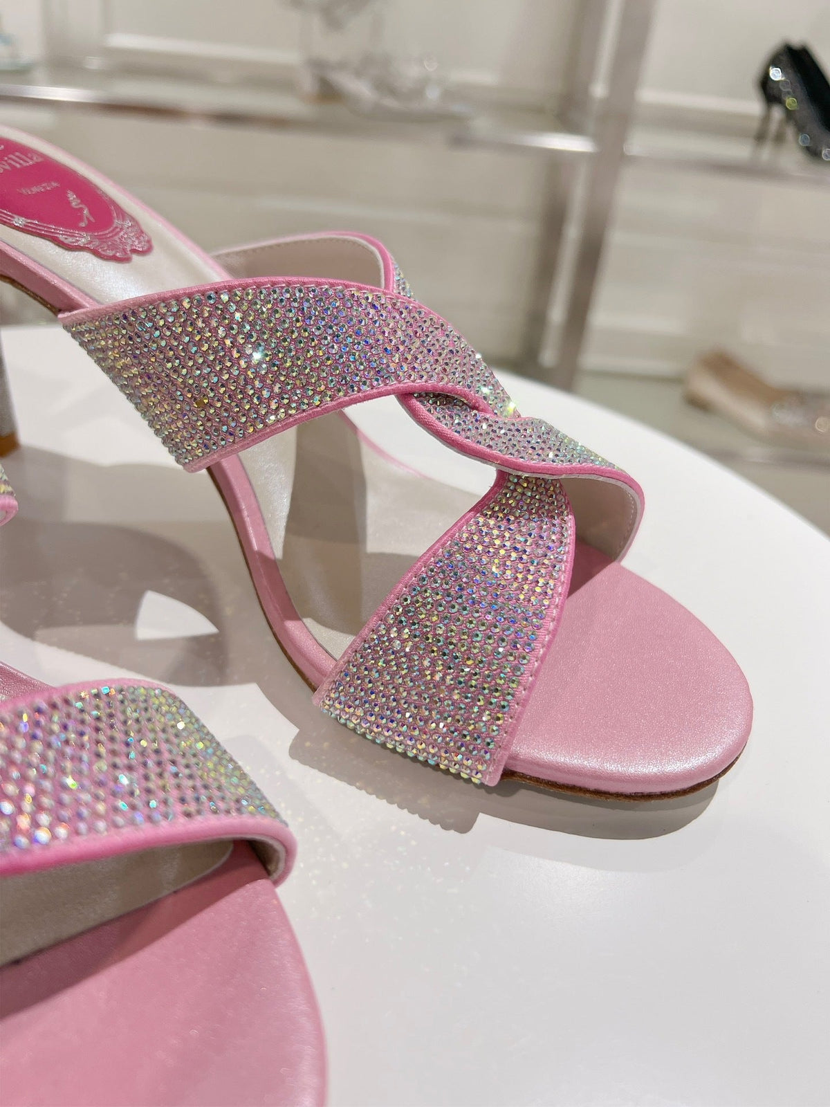 BLUSH CRYSTAL MULES