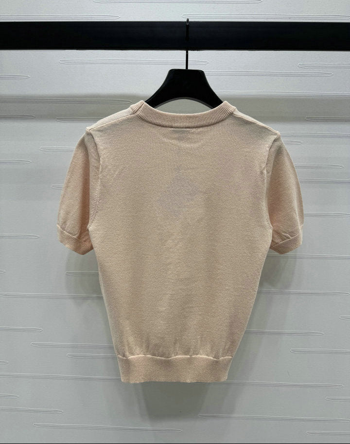 SOFT KNIT LOGO SHORT-SLEEVE SWEATER