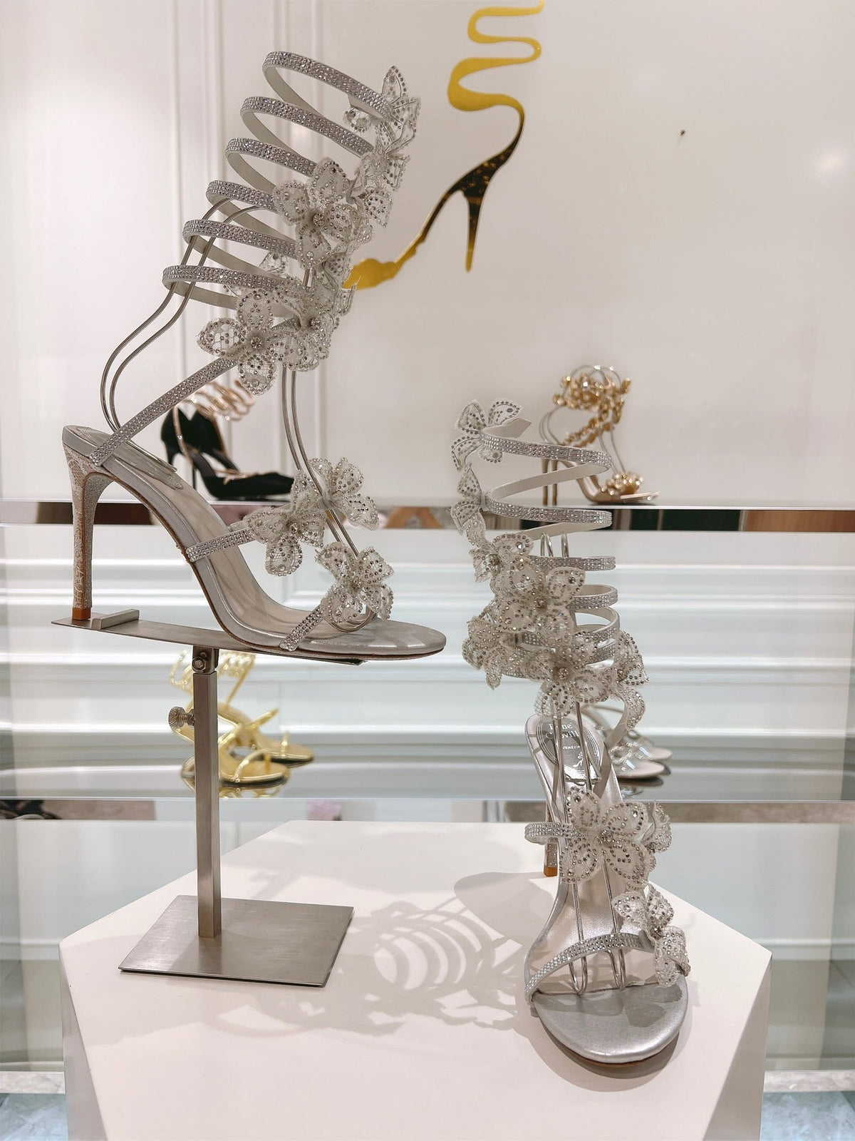 CRYSTAL BUTTERFLY HEELS
