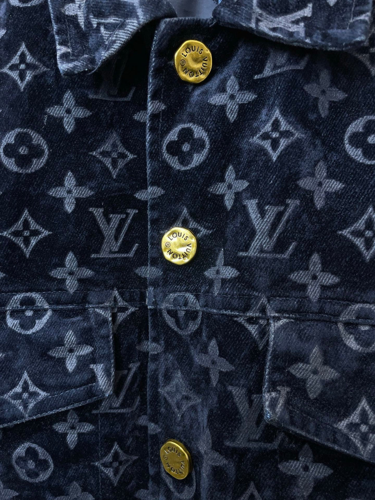 MONOGRAM WASHED DENIM JACKET & PANTS SET