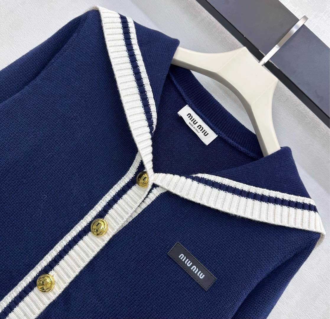 SAILOR STYLE KNIT CARDIGAN