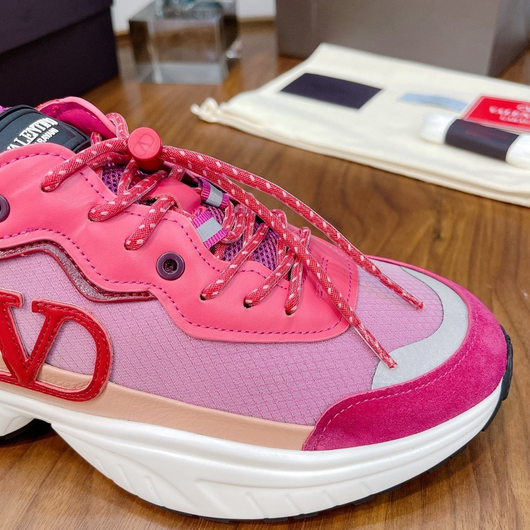PINK PANELLED CHUNKY SNEAKERS