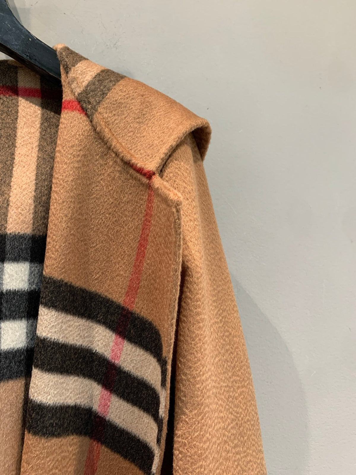 CLASSIC CHECK PANEL BELTED HOODED COAT