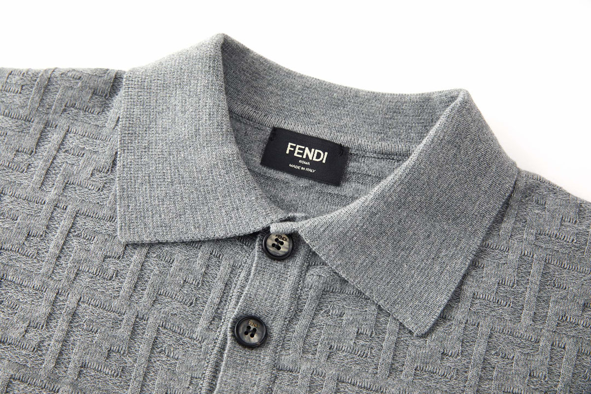 TEXTURED KNIT POLO SHIRT